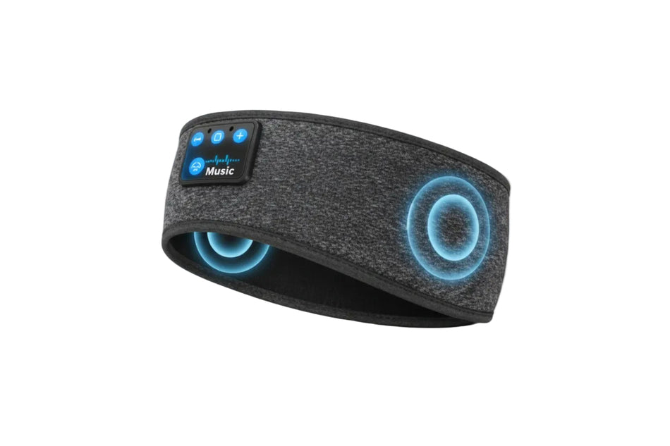 BLUETOOTH HEADBAND WITH BUILT-IN HEADPHONES – WIRELESS, RECHARGEABLE, WASHABLE