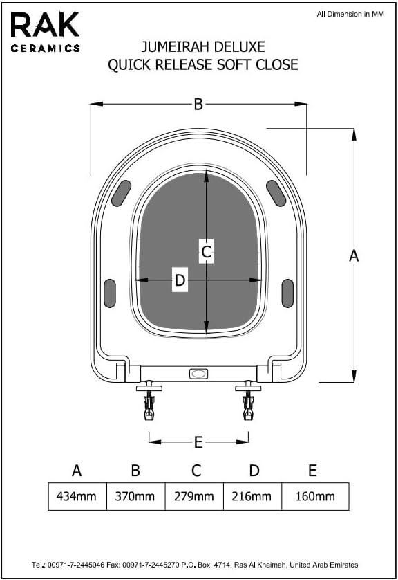 JUMERIAH DELUXE SOFT CLOSE TOILET SEAT COVER OVAL | JM05DSCQRAWHA