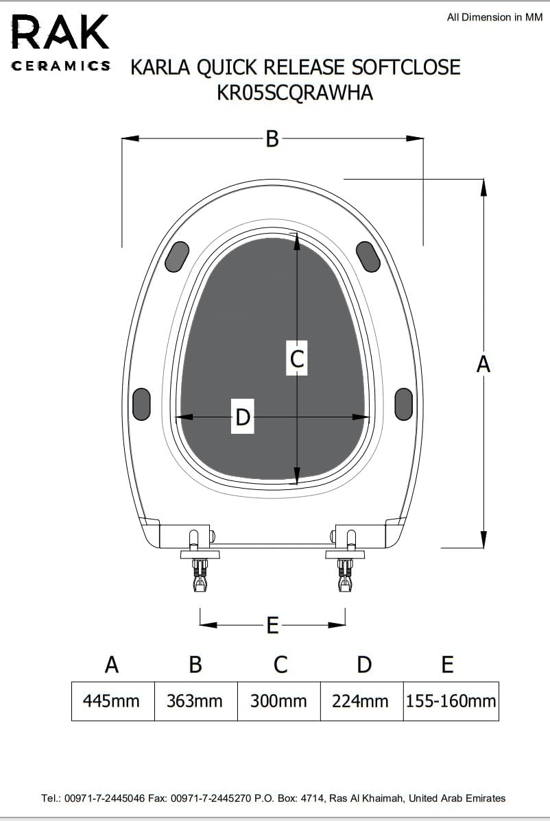 RAK-KARLA DELUXE SOFT CLOSE TOILET SEAT COVER | KR05SCQRAWHA