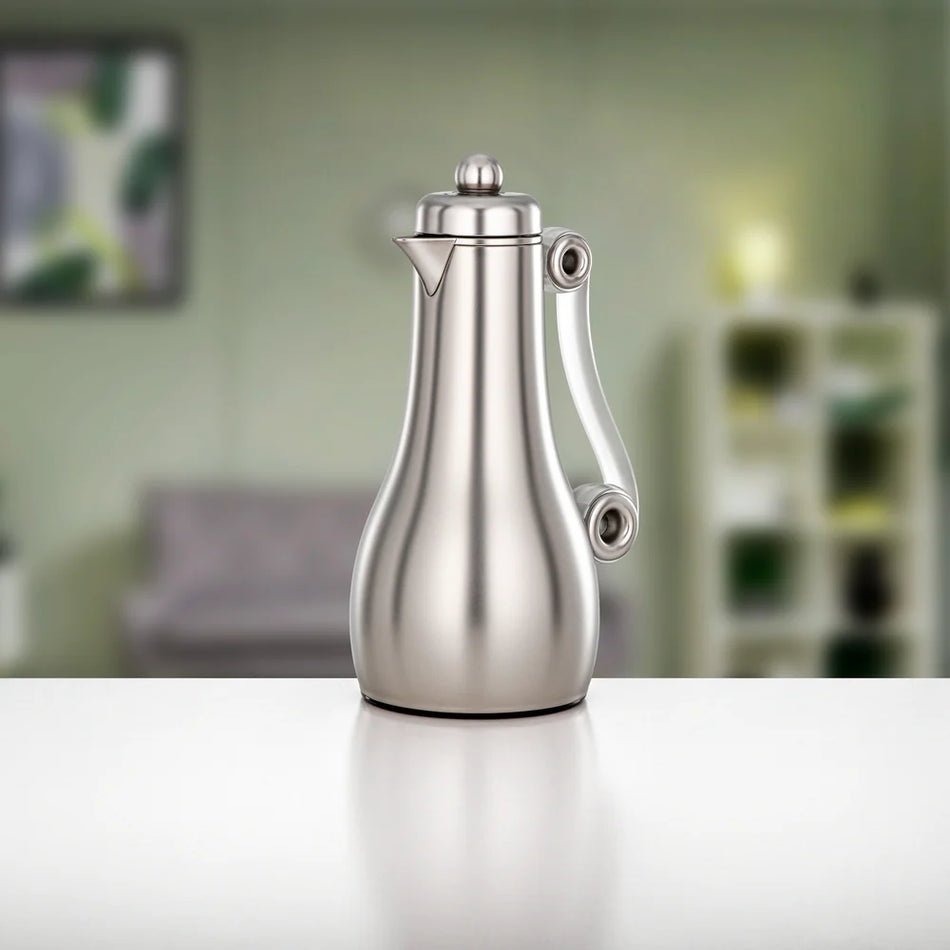 Almarjan 2-Piece Vacuum Flask Set – Matt Nickel & Frost Acrylic (1.0L Each) | Winter Serveware