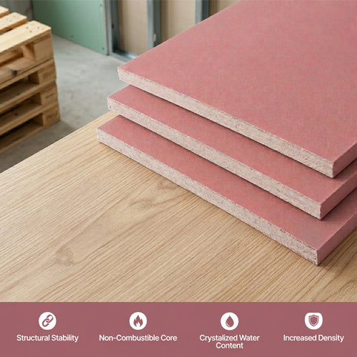 FIRE RESISTANT (FR) GYPSUM BOARD – 1200 X 2400 X 12MM, HIGH DENSITY NON-COMBUSTIBLE WALL PANEL