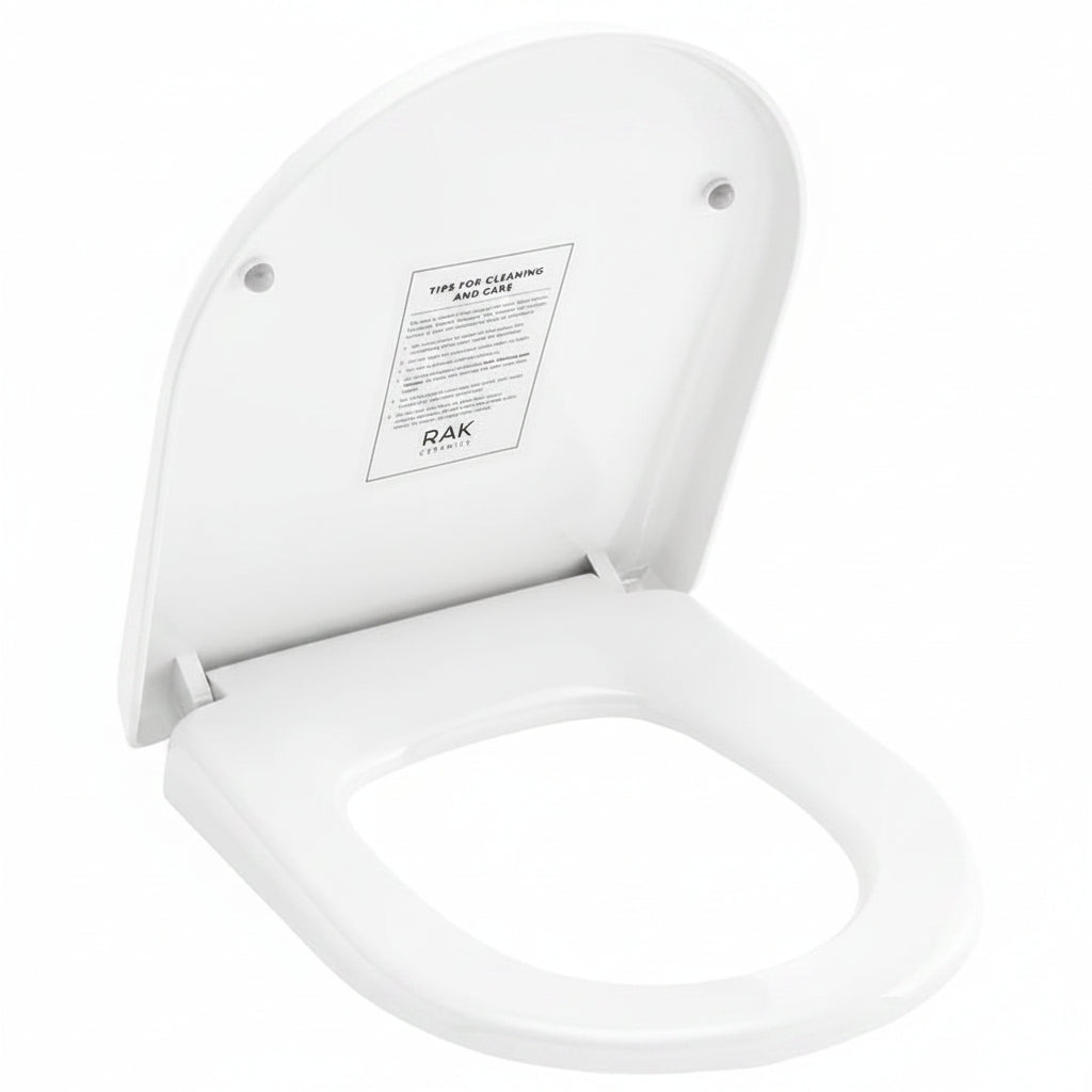 A white ceramic toilet seat 