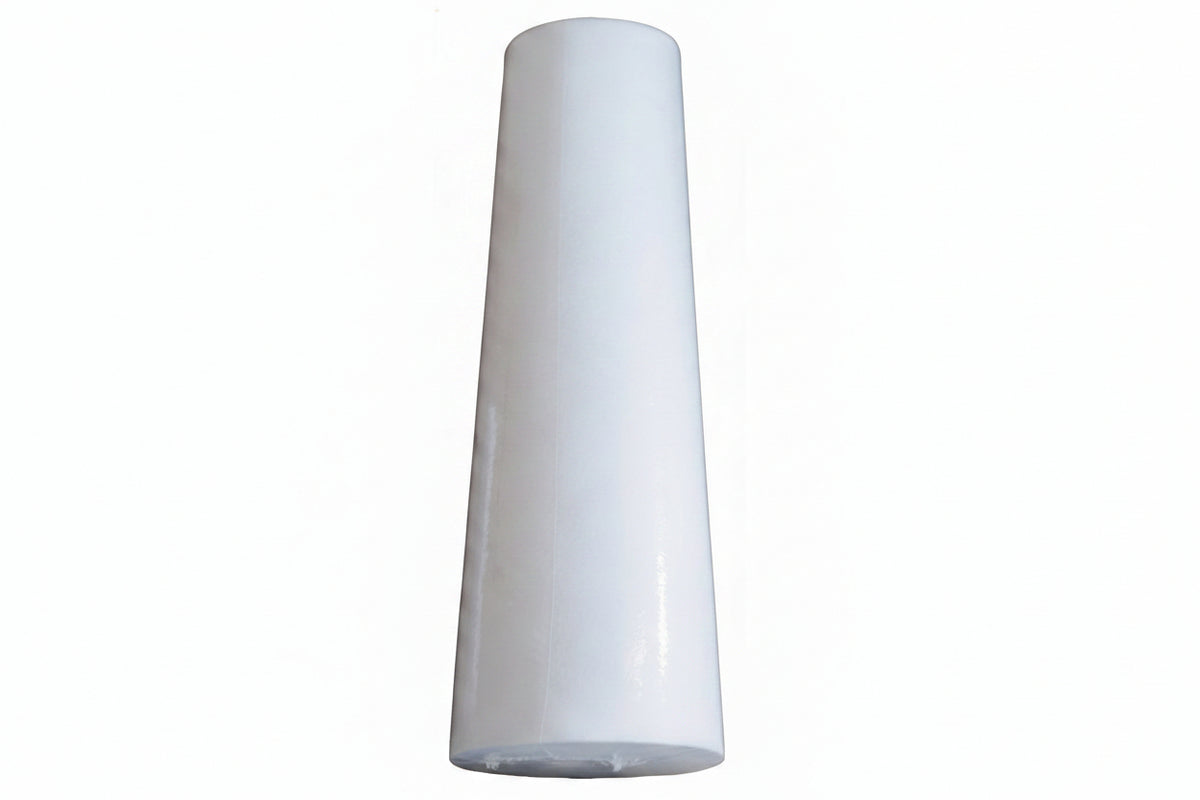 White cylindrical object on a white background