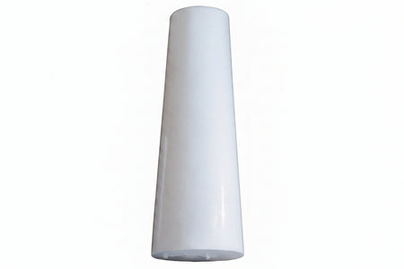 White cylindrical object on a white background