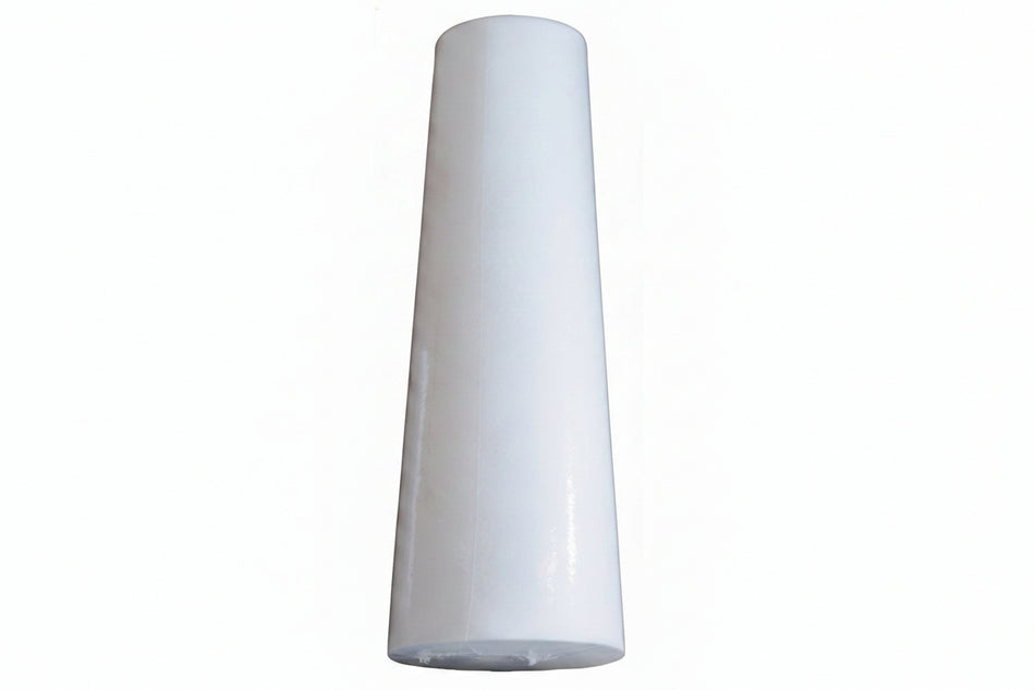 White cylindrical object on a white background
