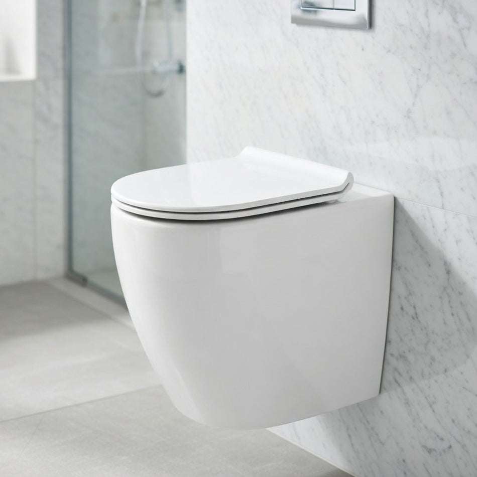 WALL HUNG WATER CLOSET OCE-ZT-1061 – OCEANIC RIMLESS CERAMIC TOILET WITH SOFT CLOSE SEAT