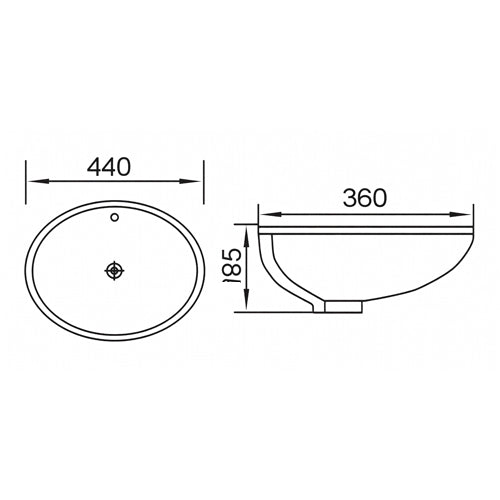 OCE-ZT-204B – UNDER COUNTER BASIN