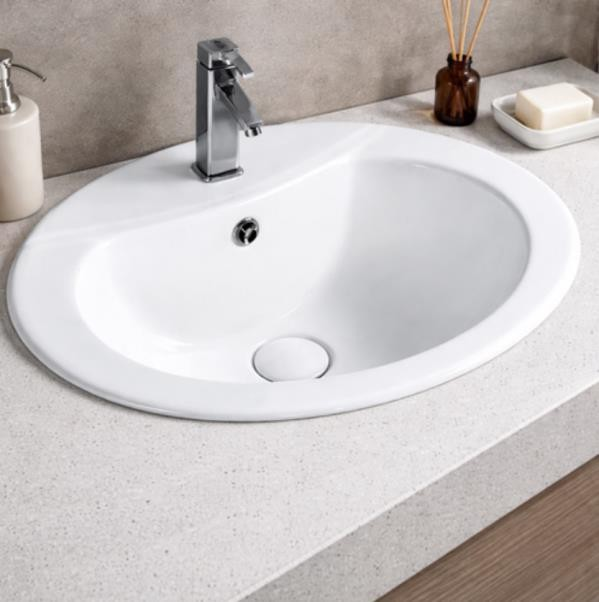 OCE-ZT-1902 ABOVE COUNTER OVAL WASH BASIN CERAMIC