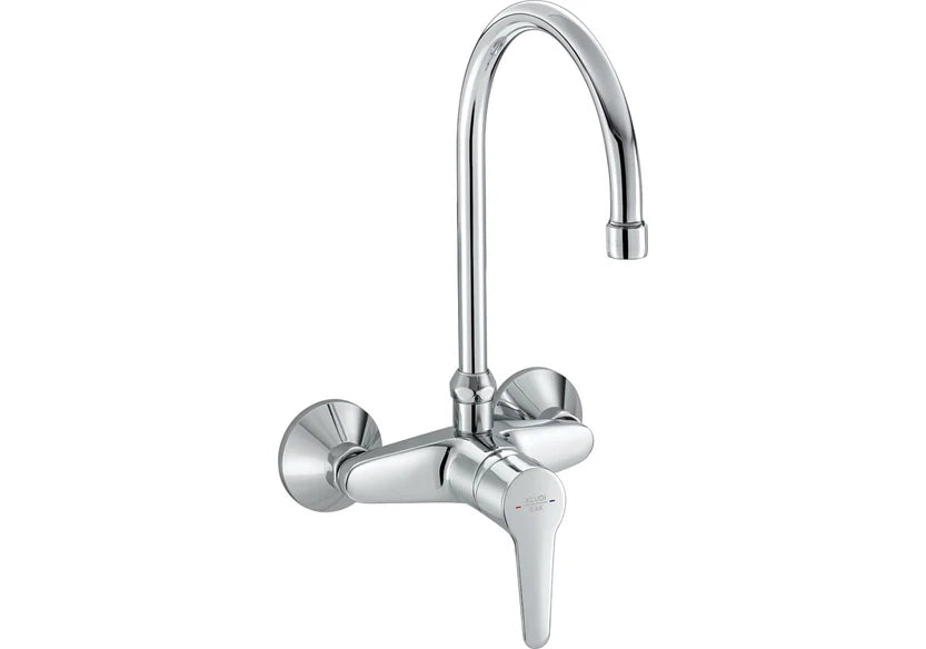 WALL MOUNTED SINK MIXER DN15 WITH SWIVEL SPOUT – CHROME