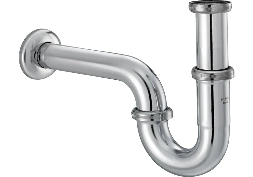 BRASS P-TRAP G 1 1/4" × 32 MM FOR BASIN – CHROME | WALL FLANGE | RAK1026005