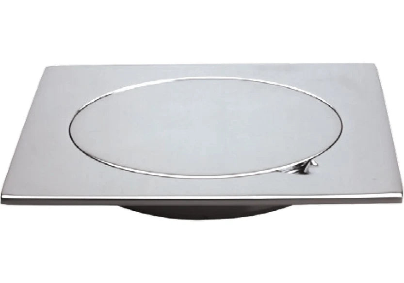 FLOOR TRAP DRAIN 150 × 150 MM – CHROME | HEAVY STEEL MESH | BRASS | RAK22023