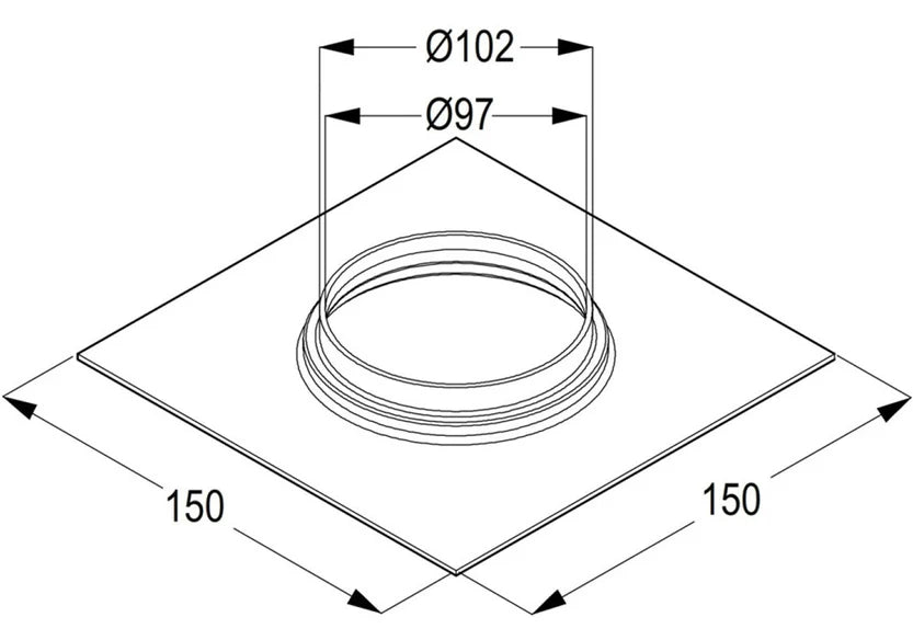 FLOOR TRAP DRAIN 150 × 150 MM – CHROME | HEAVY STEEL MESH | BRASS | RAK22023
