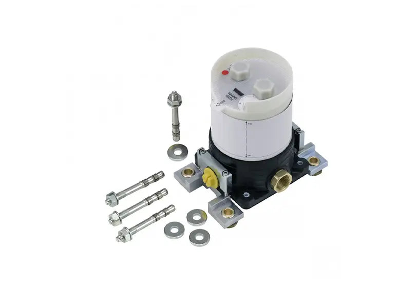 An industrial pneumatic or hydraulic control valve assembly .