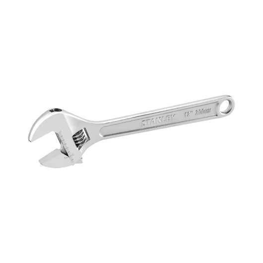Stanley adjustable wrench on a white background