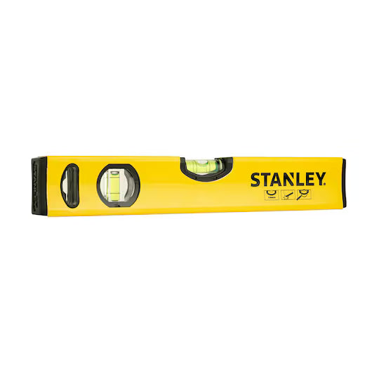 Yellow Stanley level on a white background
