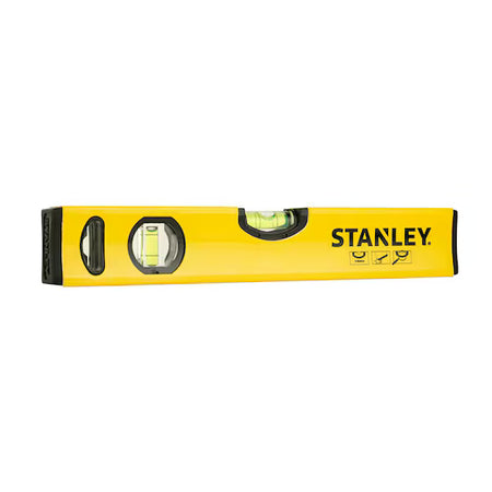Yellow Stanley level on a white background