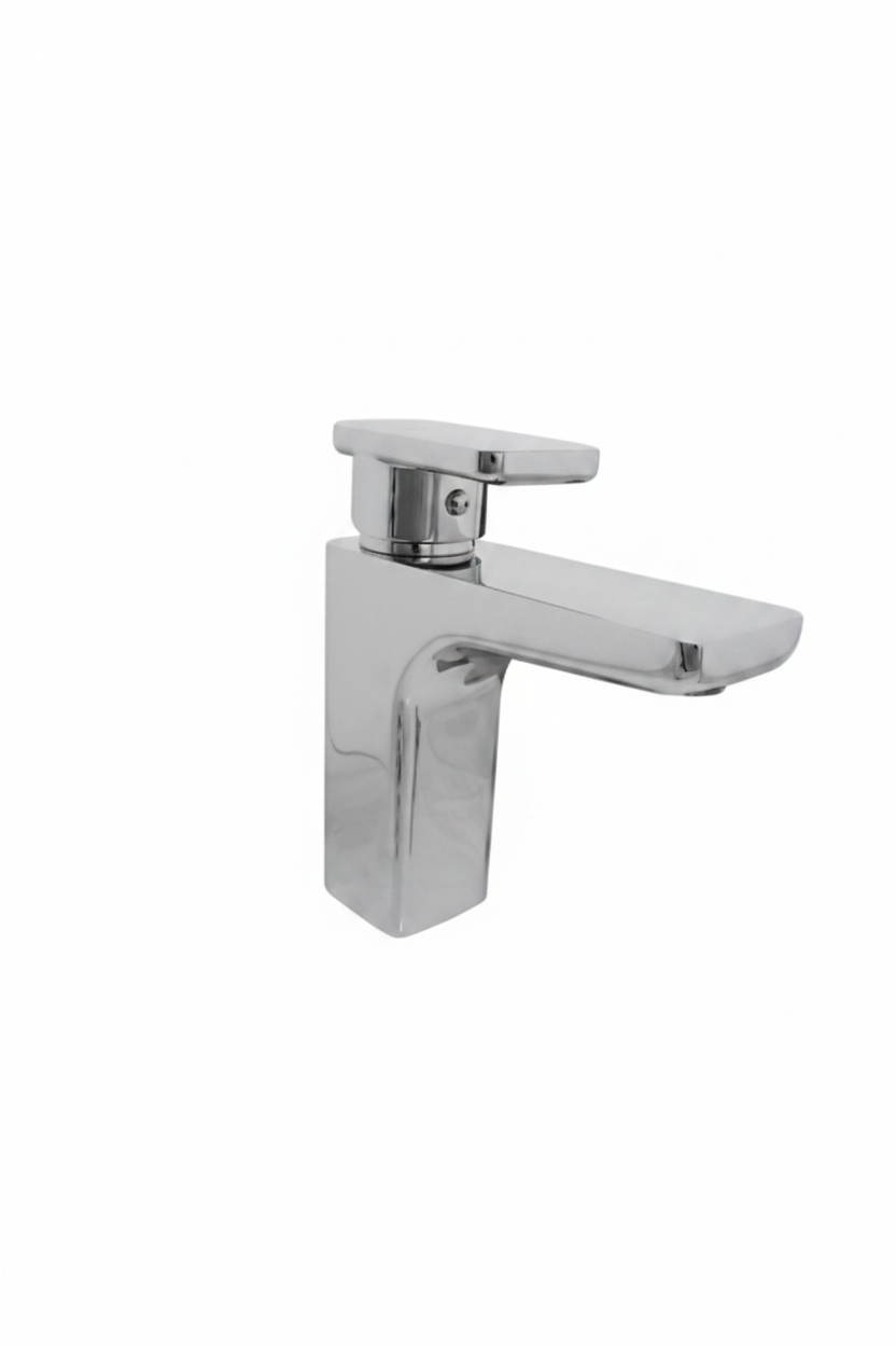 Chrome bathroom faucet