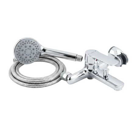 Chrome shower head and hose 