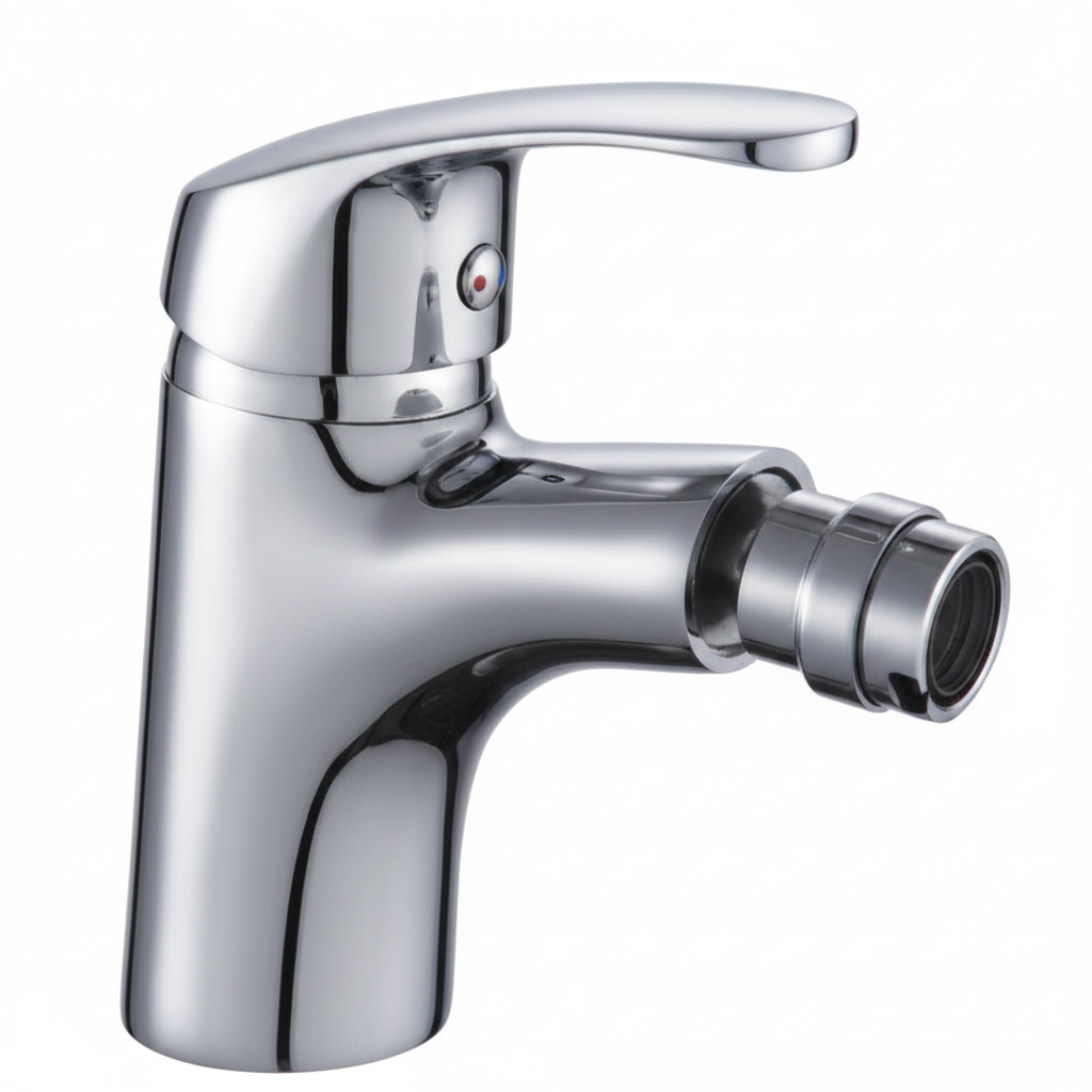 Chrome bathroom faucet 