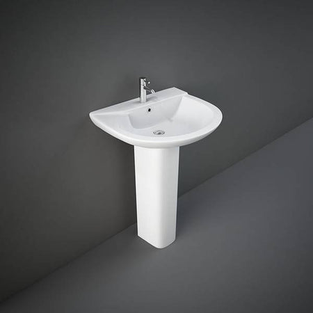 RAK-LIWA WASHBASIN PEDESTAL 55CM ALPINE WHITE