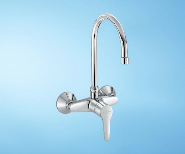 WALL MOUNTED SINK MIXER DN15 WITH SWIVEL SPOUT – CHROME