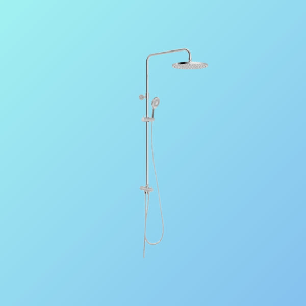 dual shower (l-shape) w/ round head