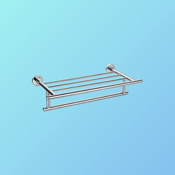 caliber brass towel shelf with towel bar (452mm)