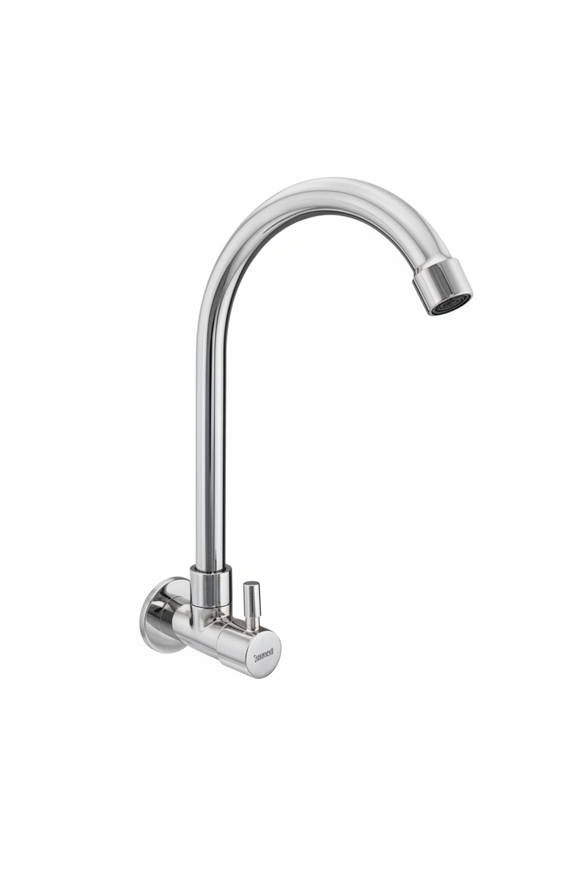 Chrome kitchen faucet 