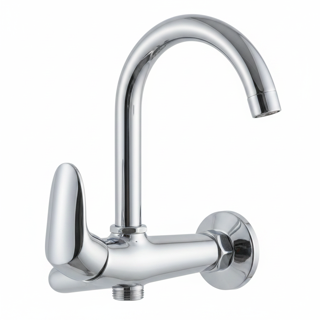 Chrome kitchen faucet 