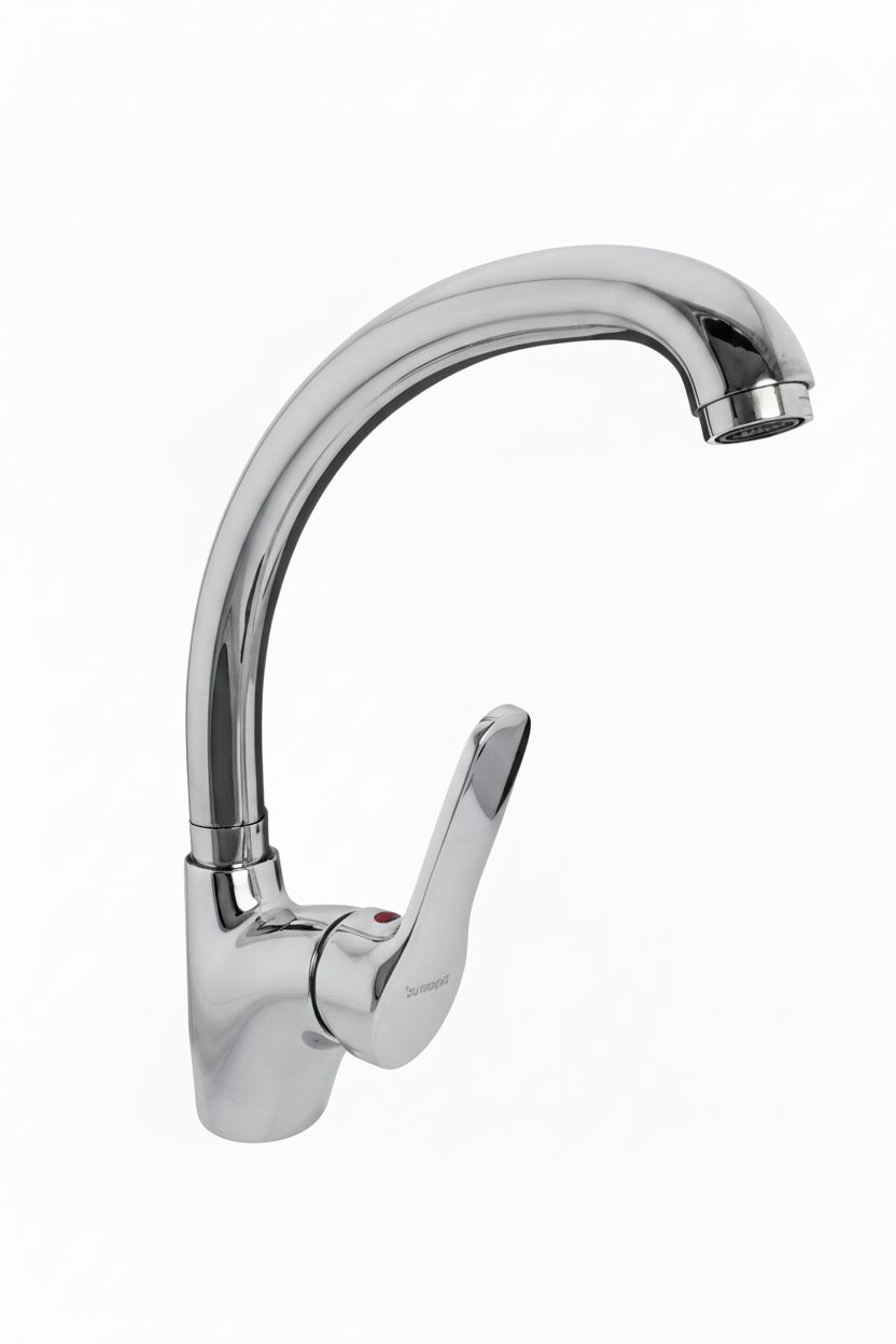 Chrome kitchen faucet 