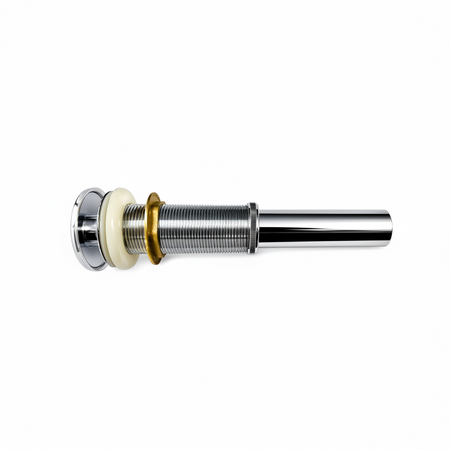 Bathroom sink drain assembly with chrome finish 