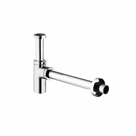 Chrome kitchen faucet on a white background