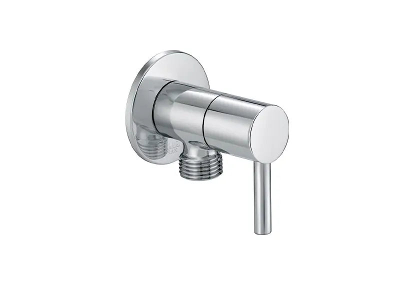 BRASS ANGLE VALVE 1/2" × 1/2" – CHROME | 1/4 TURN SHUT-OFF VALVE | RAK12018
