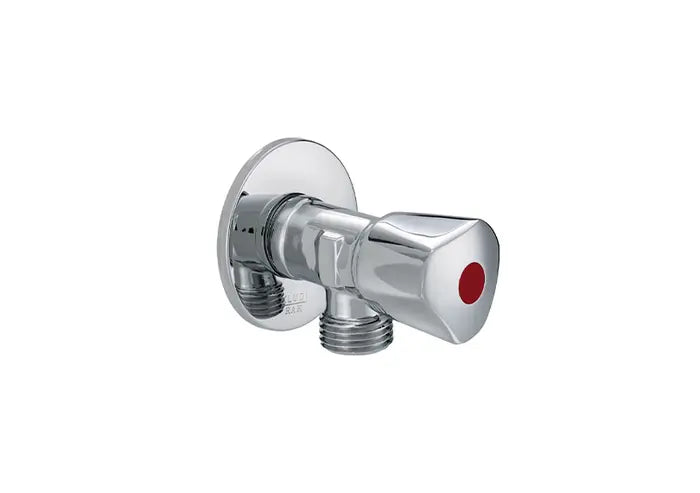 BRASS ANGLE VALVE 1/2" × 1/2" – CHROME | 1/4 TURN SHUT-OFF VALVE | RAK33002