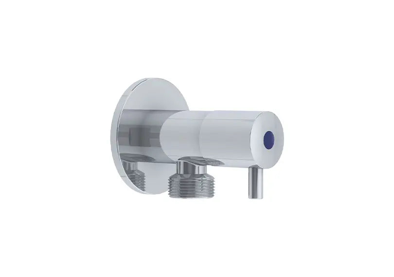 BRASS ANGLE VALVE DN15 1/2" × 1/2" – CHROME | 1/4 TURN CERAMIC DISC | RAK33004