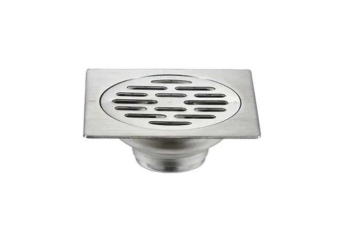 SS 304 FLOOR DRAIN 100 × 100 MM – SATIN FINISH | LOCKABLE REMOVABLE GRATE | SHOWER AREA | RAK90760-1