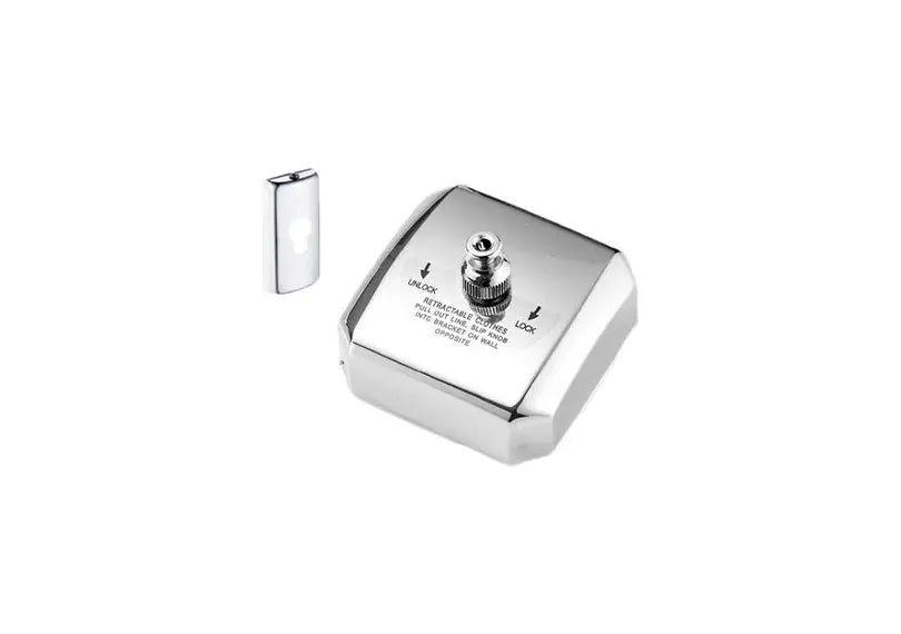 SQUARE CLOTH LINE 2.8 M – SS 304 POLISHED FINISH | RETRACTABLE NYLON LINE | WALL MOUNTED | RAK90900