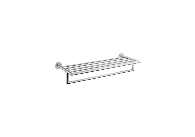 TOWEL SHELF WITH TOWEL BAR 580 MM – SS 304 SATIN FINISH | WALL MOUNTED | RAK91020