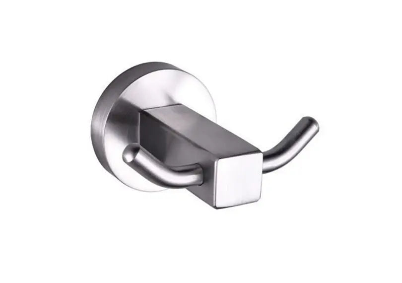 DOUBLE ROBE HOOK – SS 304 SATIN FINISH | WALL MOUNTED | RAK92025