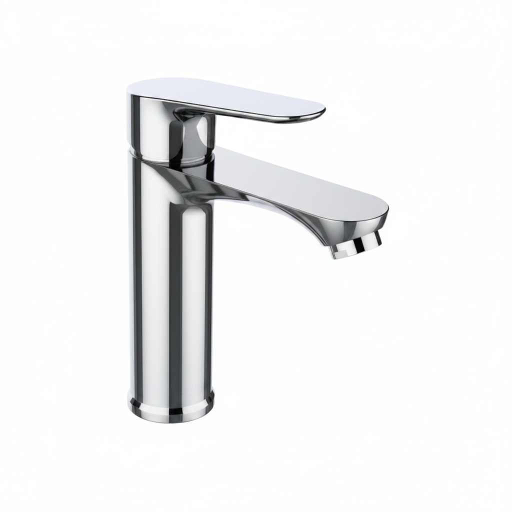 Chrome bathroom faucet 