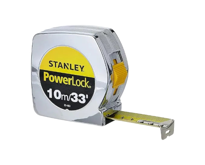 Stanley PowerLock tape measure on a white background