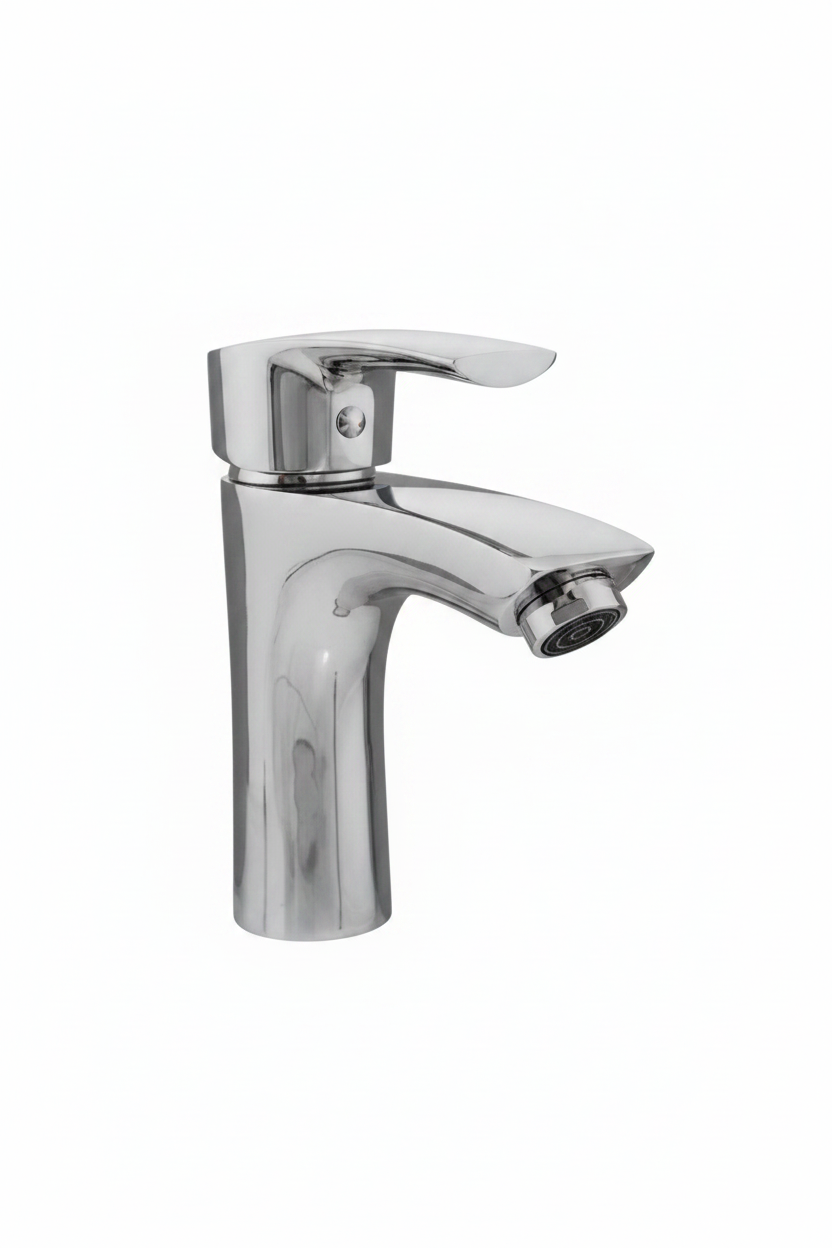 Chrome bathroom faucet 