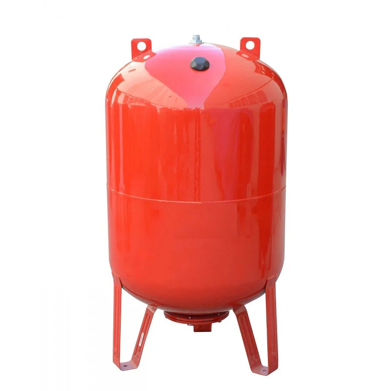 Red cylindrical pressure tank