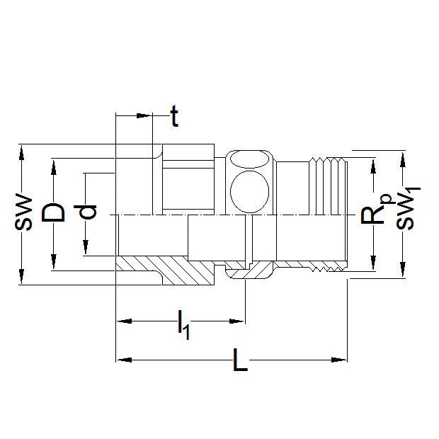 PPR PIPE UNION BRASS MALE SDR 6